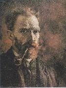 Vincent Van Gogh Self Portrait with pipe oil painting on canvas